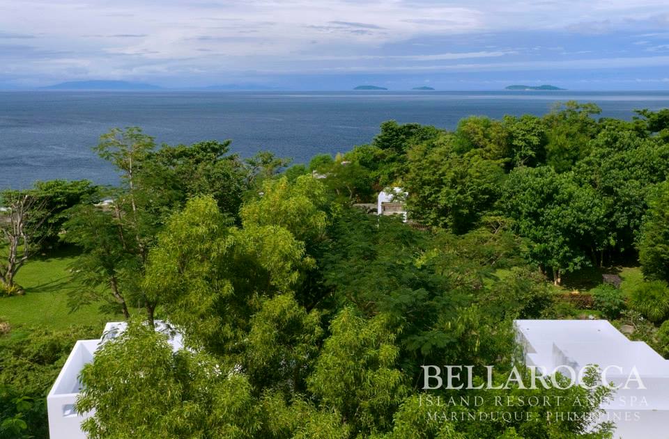 Top view of Bellarocca's island resort and spa in Marinduque, Philippines